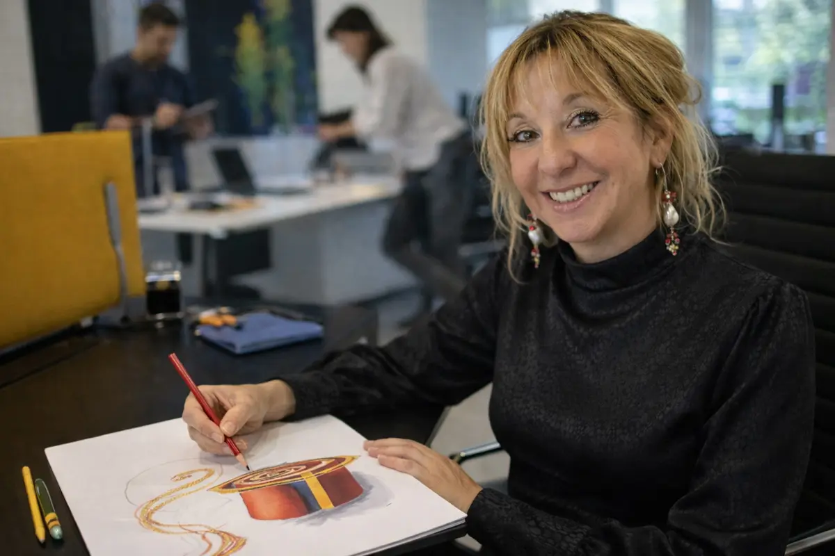 Vanessa Stella in her studio
