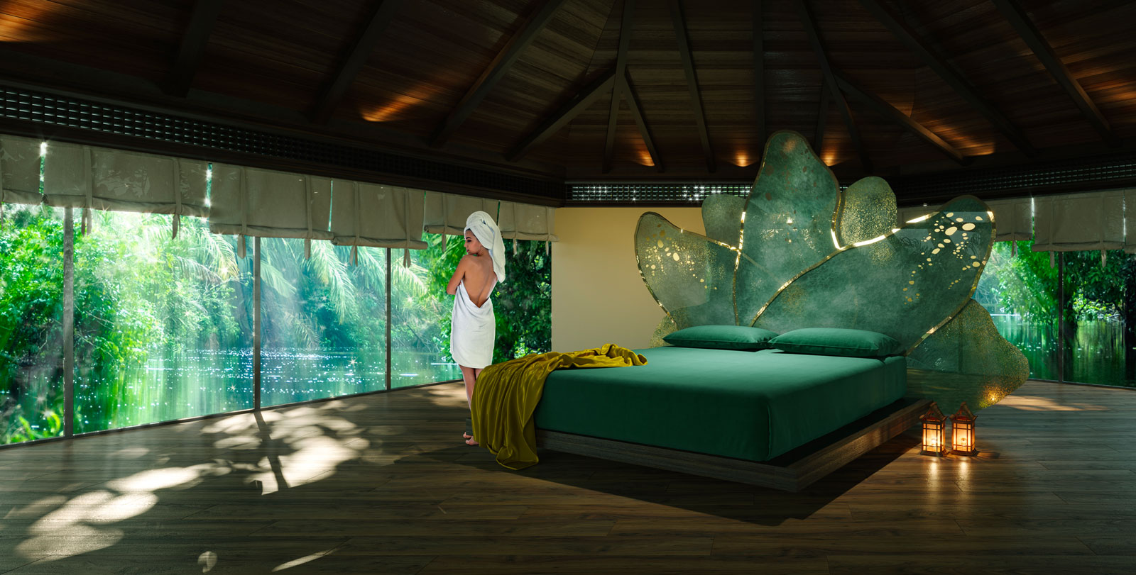 Petali headboard — Morpheus collection by UNICA